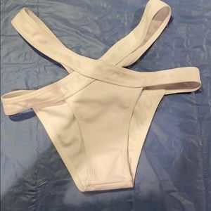 white zaful swim bottoms